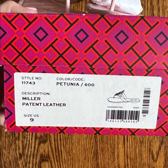 Tory Burch Pink Petunia Miller Sandals - Picture 8 of 9